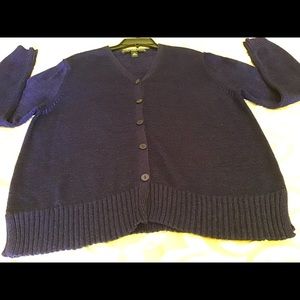 Josephine Chaus Large Cardigan Blue Sweater
